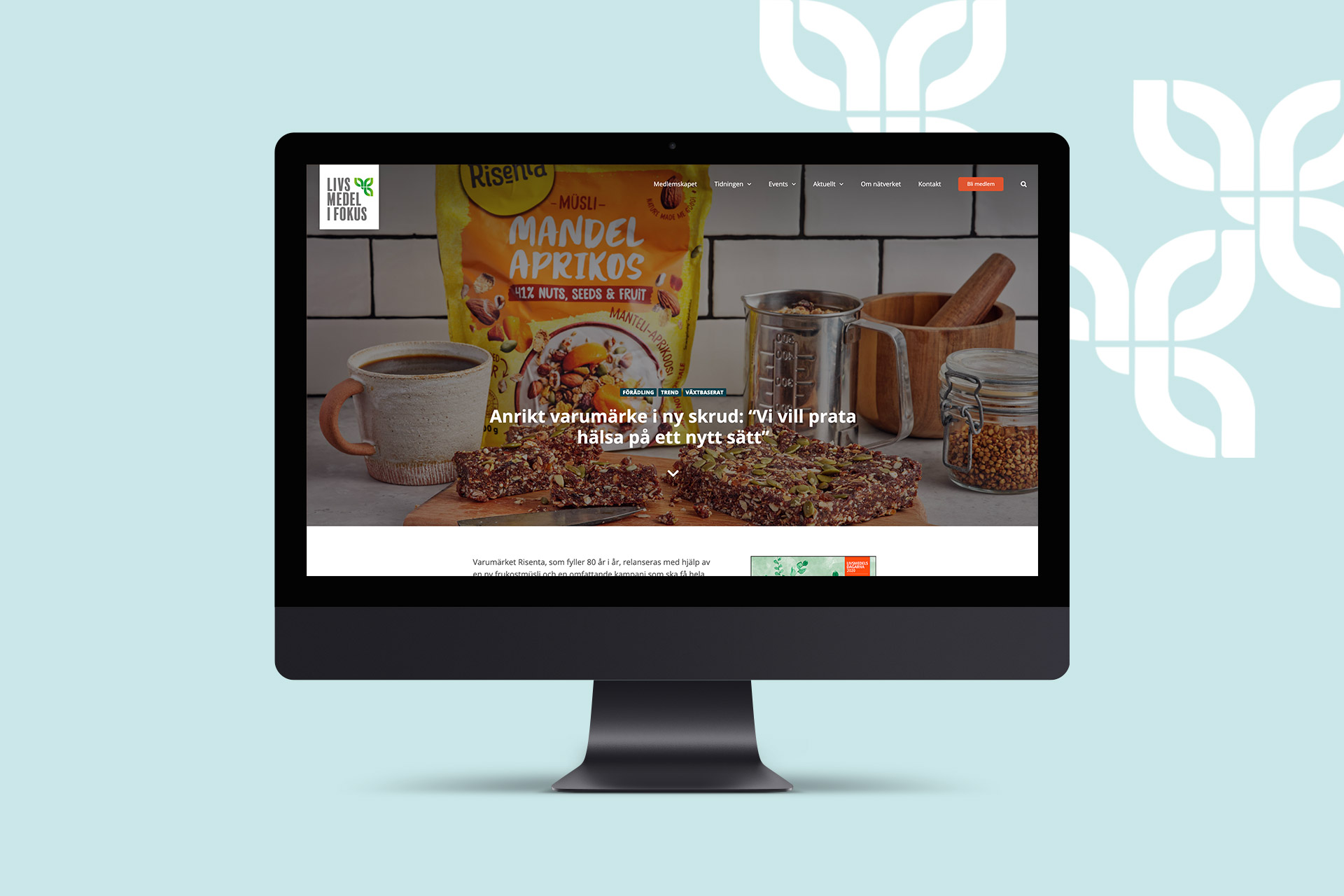 Livsmedel i fokus webbdesign