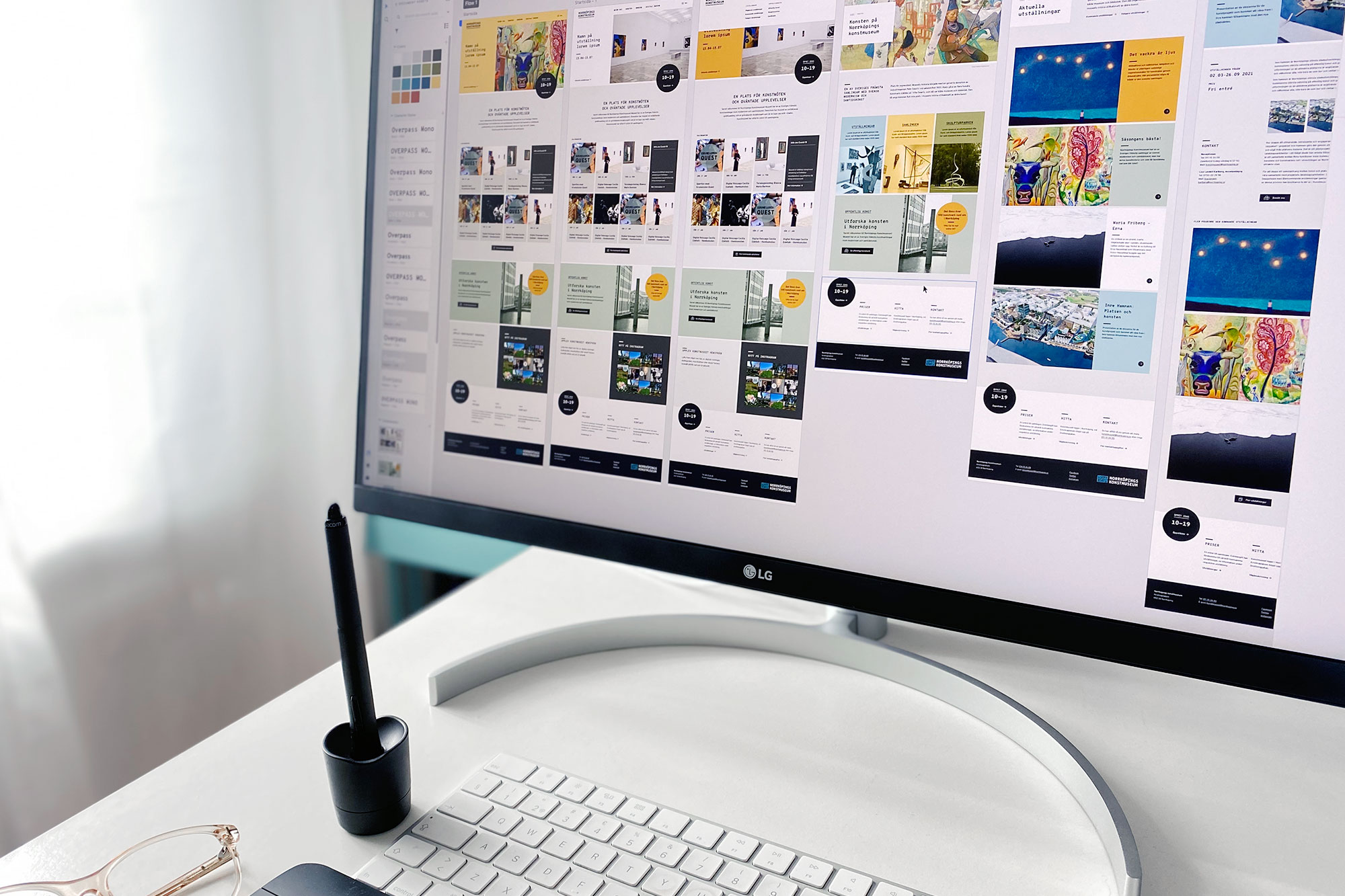 Webbdesign från hemmakontoret där Norrköpings konstmuseums hemsida får en ny design